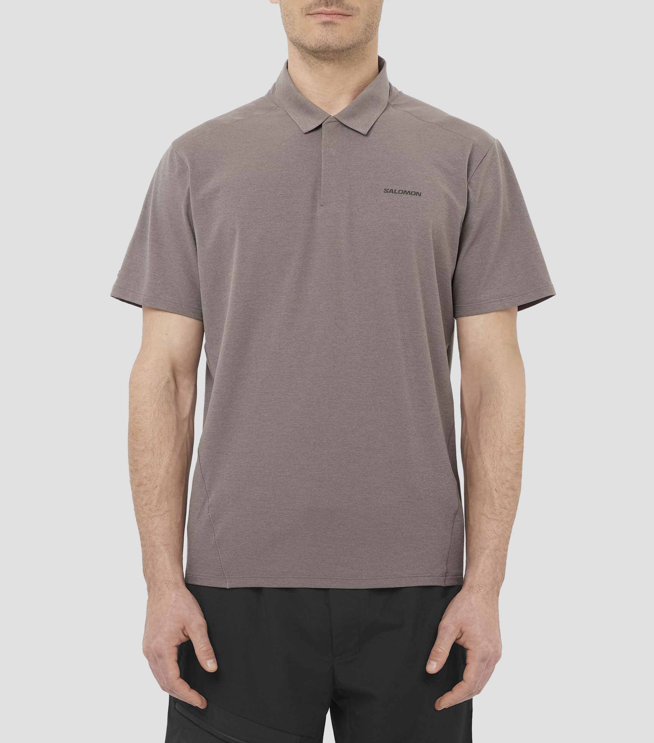 Playera polo para senderismo Trackline cuello polo manga corta sólida Hombre